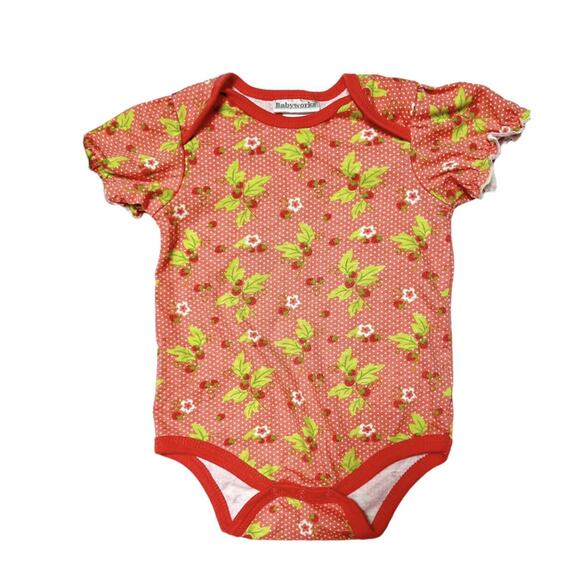 Babyworks Strawberry Print Bodysuit 6-9m - Picture 1 of 4